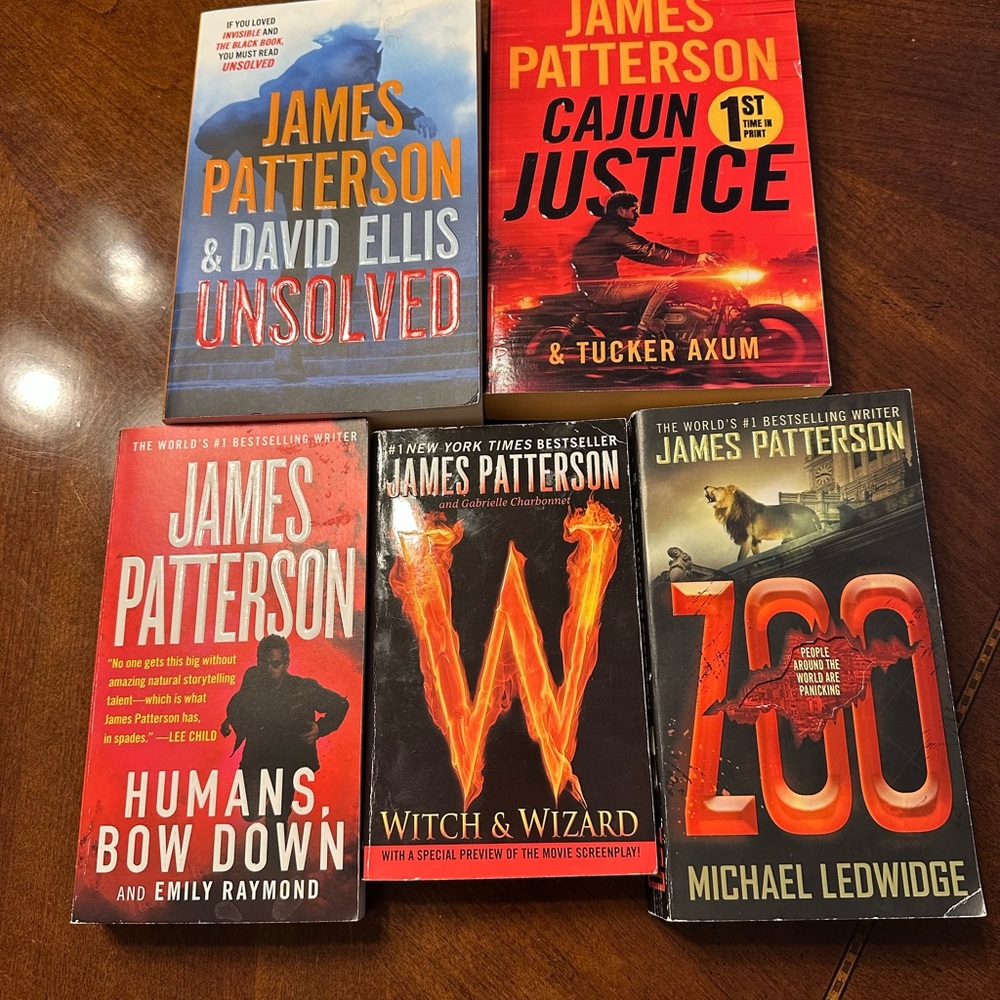 James Patterson 5 Thriller Book Set -